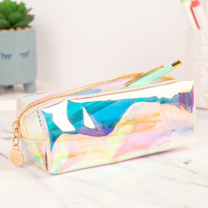 透明ホログラフィック美的ペンケース | 学習用品