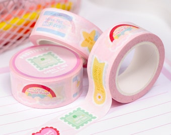 positive affirmations cute washi tape, bujo stickers, journal supplies, cute kawaii stationary, scrapbook supplies, mental health stickers