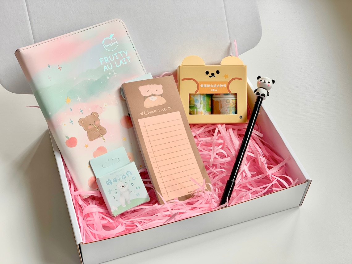 Kawaii Bear Stationery Box Cute Stationery Gift Set Etsy