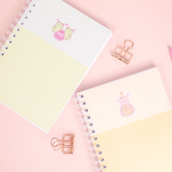  Honoson 16 Pcs Cute Kawaii Notebooks A5 Lined Journal Notebook  Includes 4 Colorful Spiral Notebook 5 Retractable Gel Pens 6 Aesthetic  Pastel Highlighters 1 Sticky Index Tabs for Students (Cute) : Office  Products