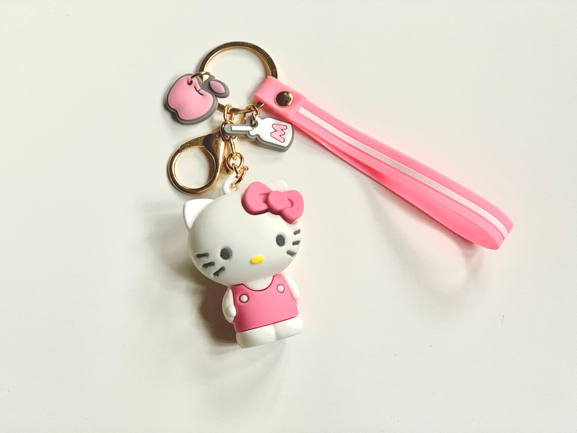 Sanrio Keychains Kawaii Keyring Hello Kitty Accessories Etsy