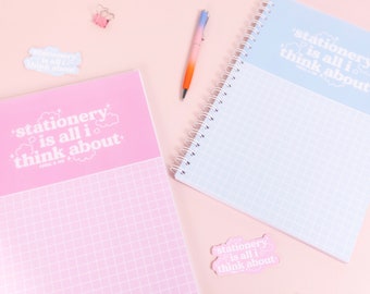 Kawaii Stationery A4 Lined Spiral Notebooks | Cute School Supplies Notetaking | Kawaii Japanese Stationary