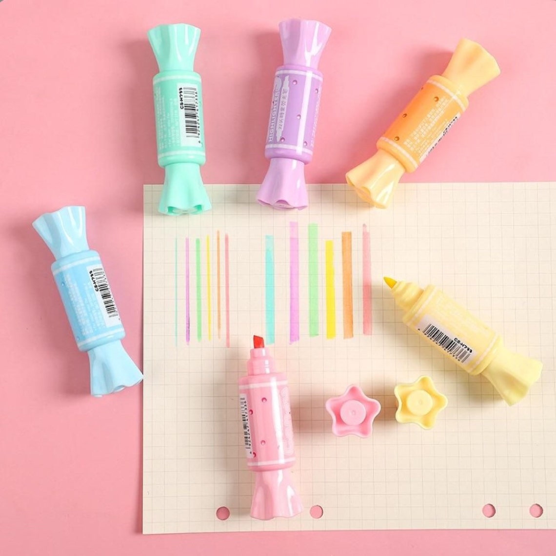 Kawaii Pastel Sweet Highlighters Journal Supplies Cute Etsy Singapore