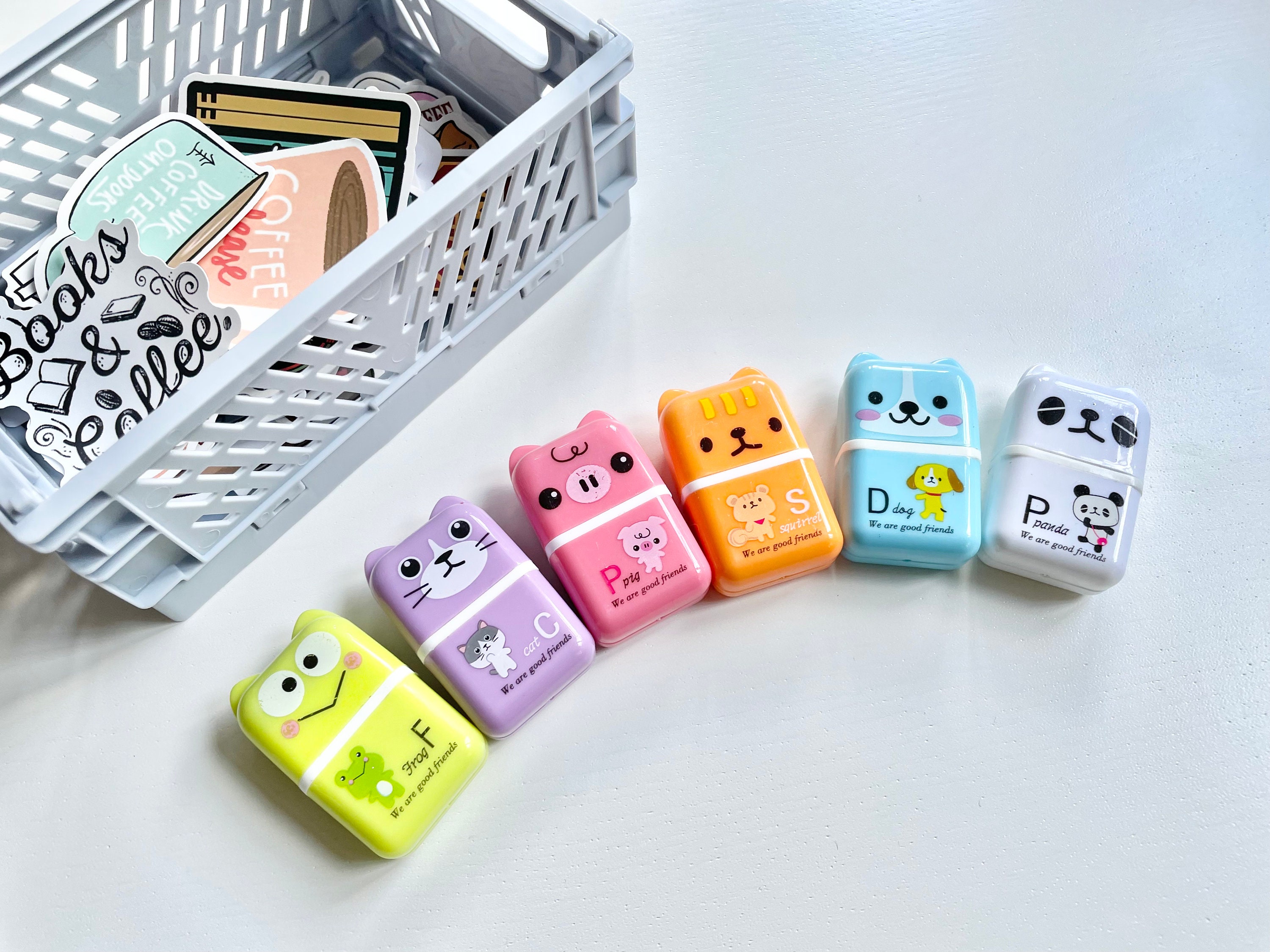 Cute Roller Animal Rubber Pencil Eraser Set Stationery Novelty Children Gift Cute Roller Animal Rubber Pencil Eraser Set Stationery Novelty Children Gift