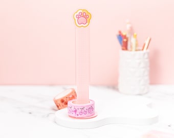 cute washi tape holder storage, kawaii desk decor accessories, journal supplies, scrapbook organization, cute stationary, kawaii stationery