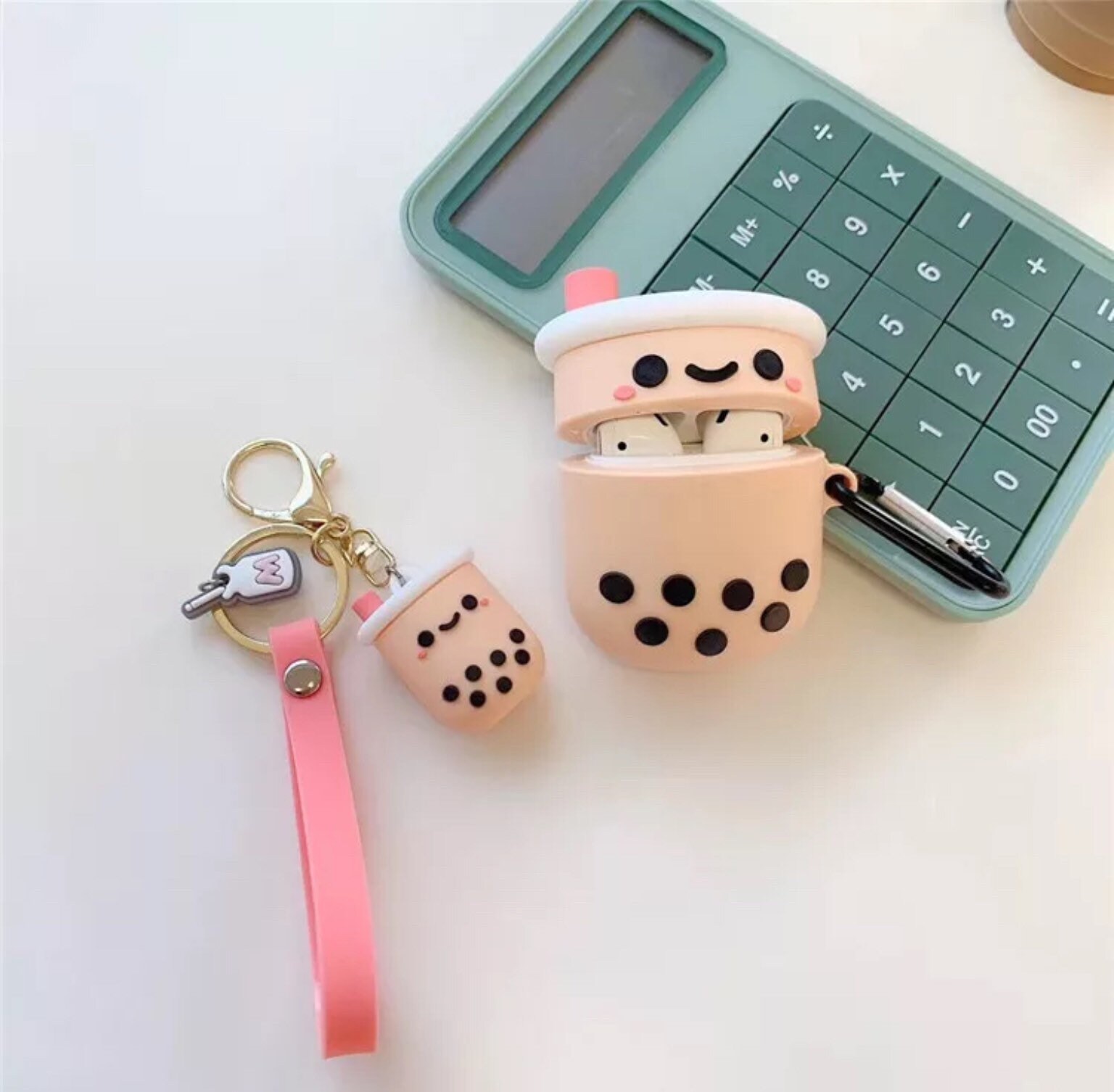 Bubble Tea Keychain Kawaii Boba Keyring Cute Boba Milk Tea Etsy