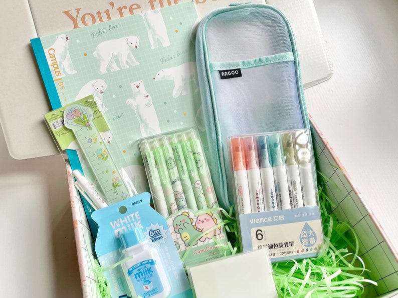 Back to School Stationery Box Kawaii Stationary Set Cute Etsy UK