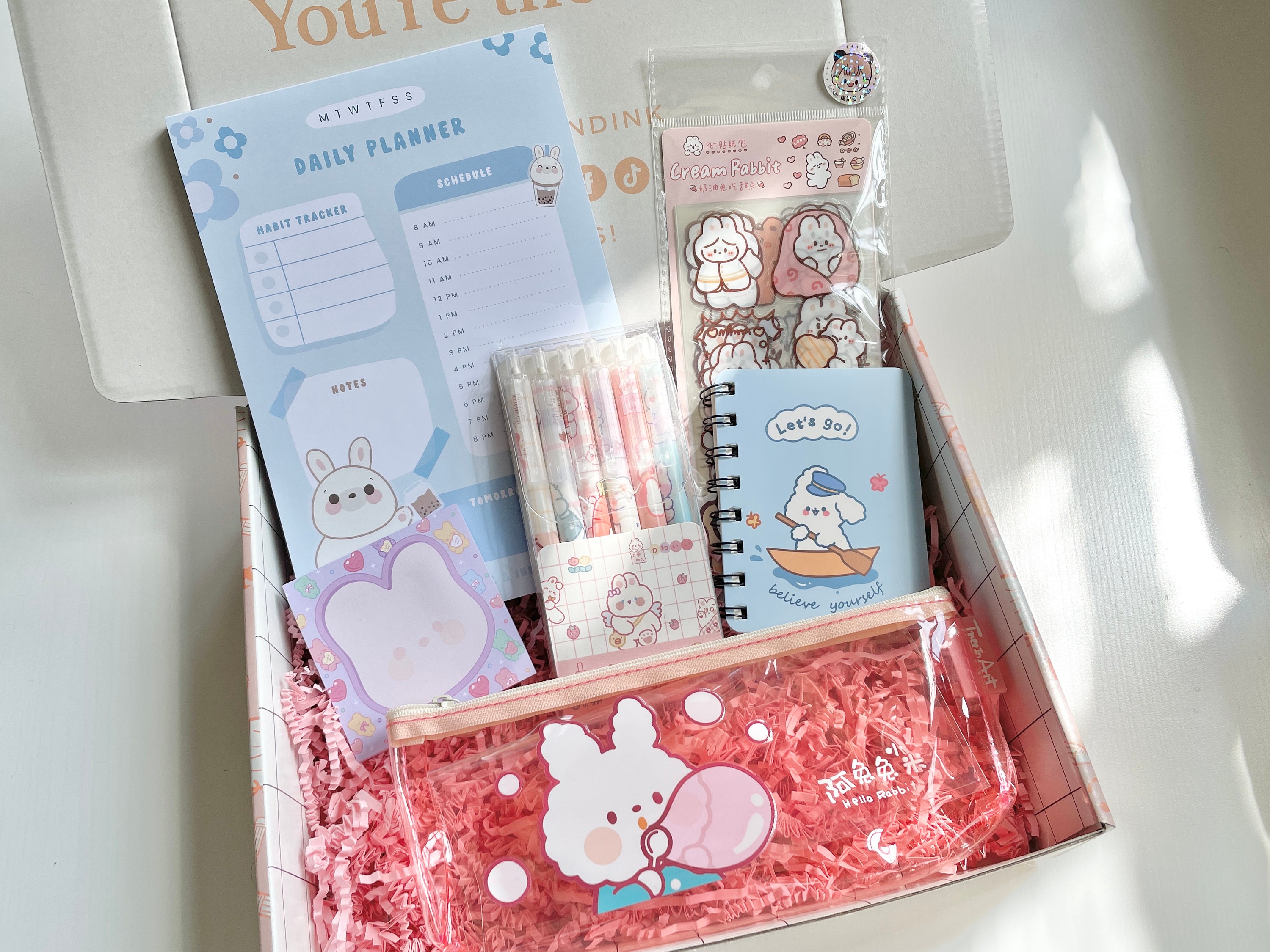 Kawaii Bunny Stationery Box Cute Stationary Set Kawaii School Supplies  Japanese Stationary Stationery Bundle -  Sweden
