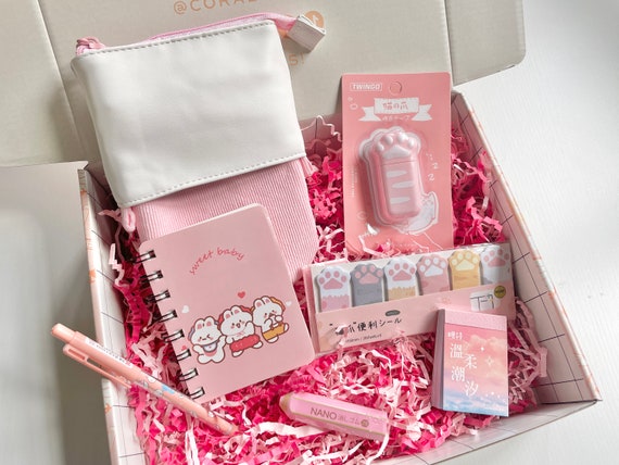 Kawaii Cute Pink Stationery Box Set Cute School Supplies Cute Journal  Supplies Japanese Stationary 