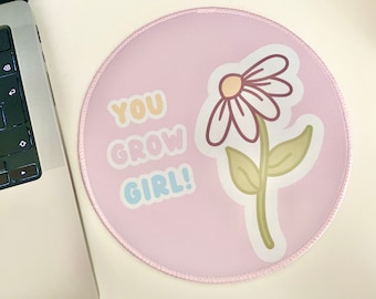 süßes rosa Mauspad, Kawaii Mauspad, Mousepad Japanisch, Schreibtisch Accessoires für Frauen, Daisy Schreibtischdekor, Home-Office Geschenke