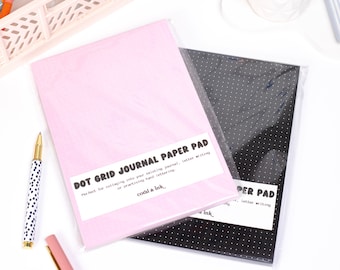 Dot grid journal notepad, scrapbook paper, scrapbooking & journal supplies, A5 notepad, journal papers, dotted grid paper, bujo pages