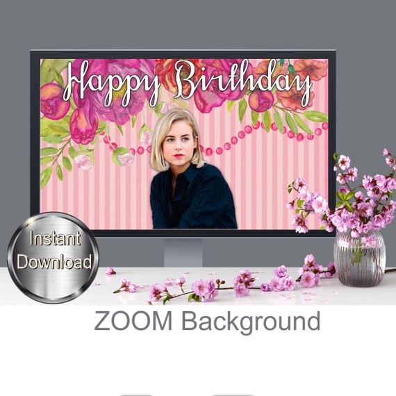 ZOOM SOUTHWESTERN Birthday Background,Zoom Birthday Virtual Background,Virtual,Happy Birthday Prop,Instant Download,Birthday Zoom