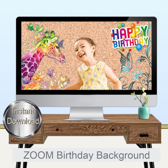 ZOOM SOUTHWESTERN Birthday Background,Zoom Birthday Virtual Background,Virtual,Happy Birthday Prop,Instant Download,Birthday Zoom