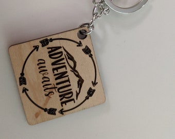 Wooden Adventure Key Chain