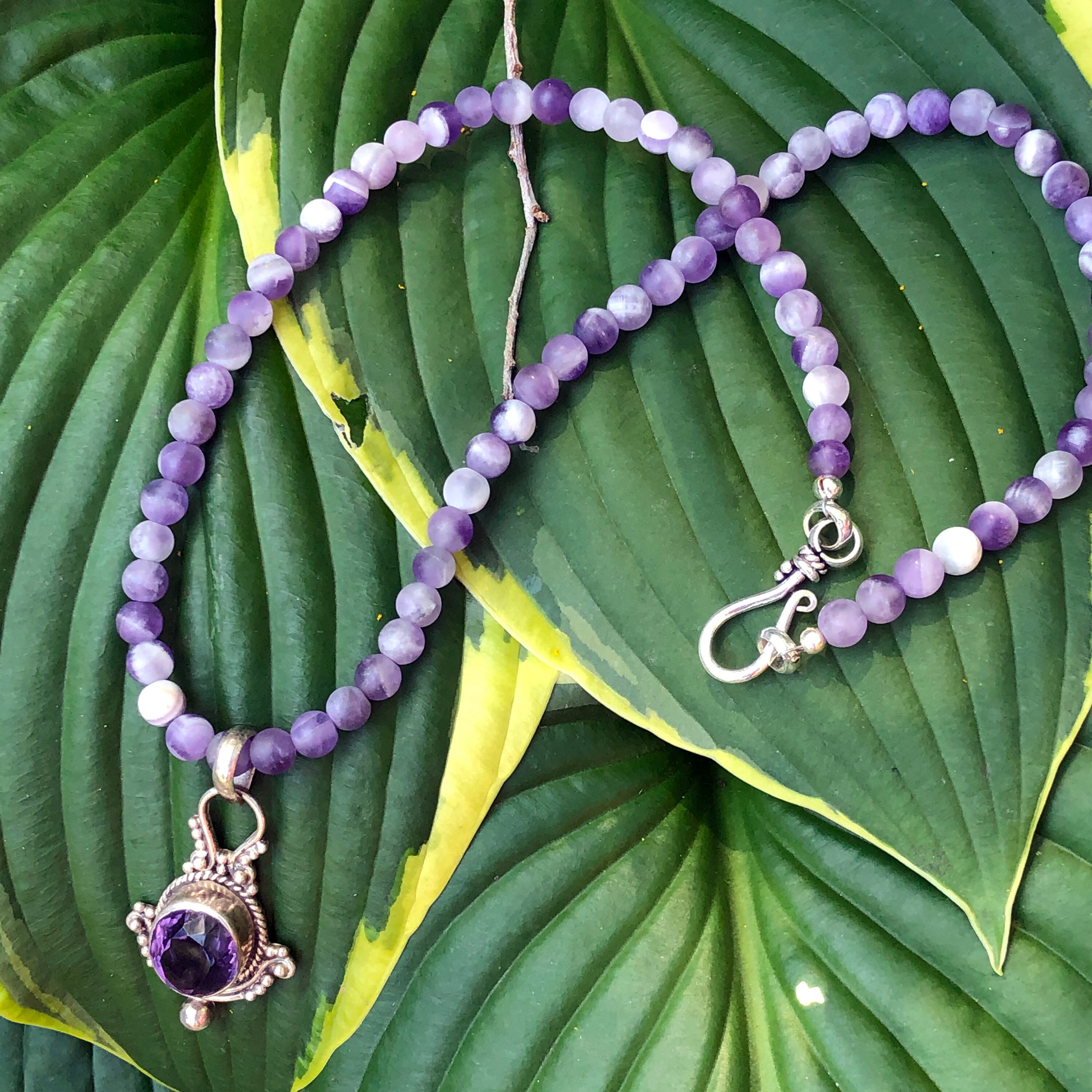 Amethyst Necklace Etsy