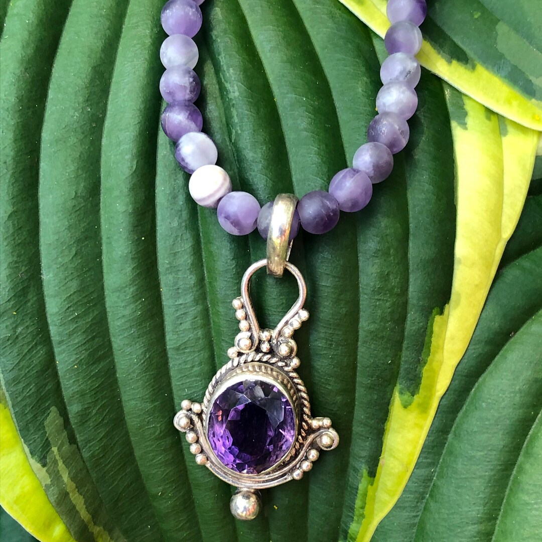 Amethyst Necklace Etsy