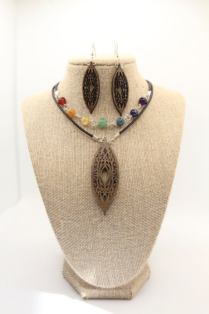 Yoni Chakra Necklace and Earring Set