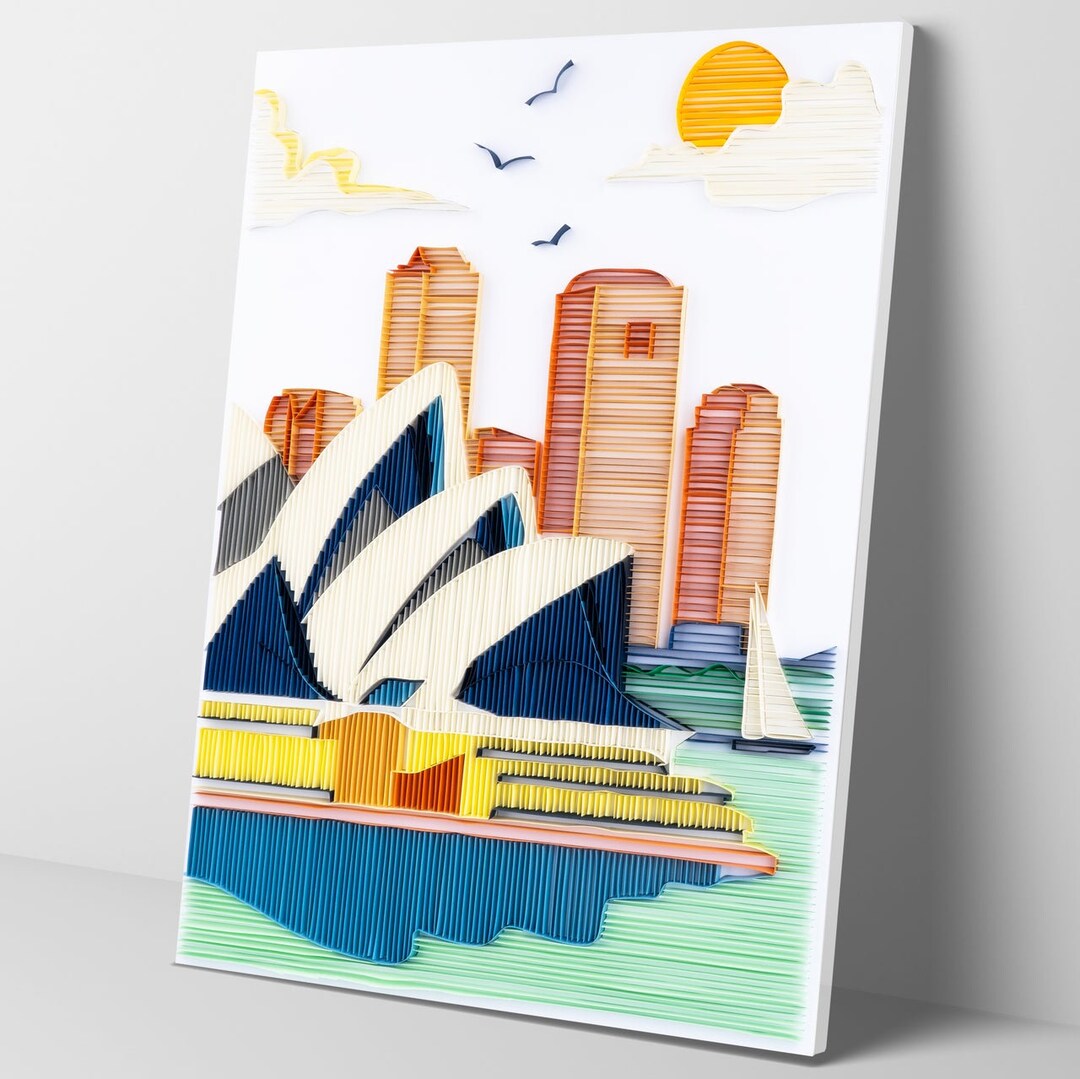 Sydney Opera House Paper Quilling DIY Kit With Tools Handmade Etsy