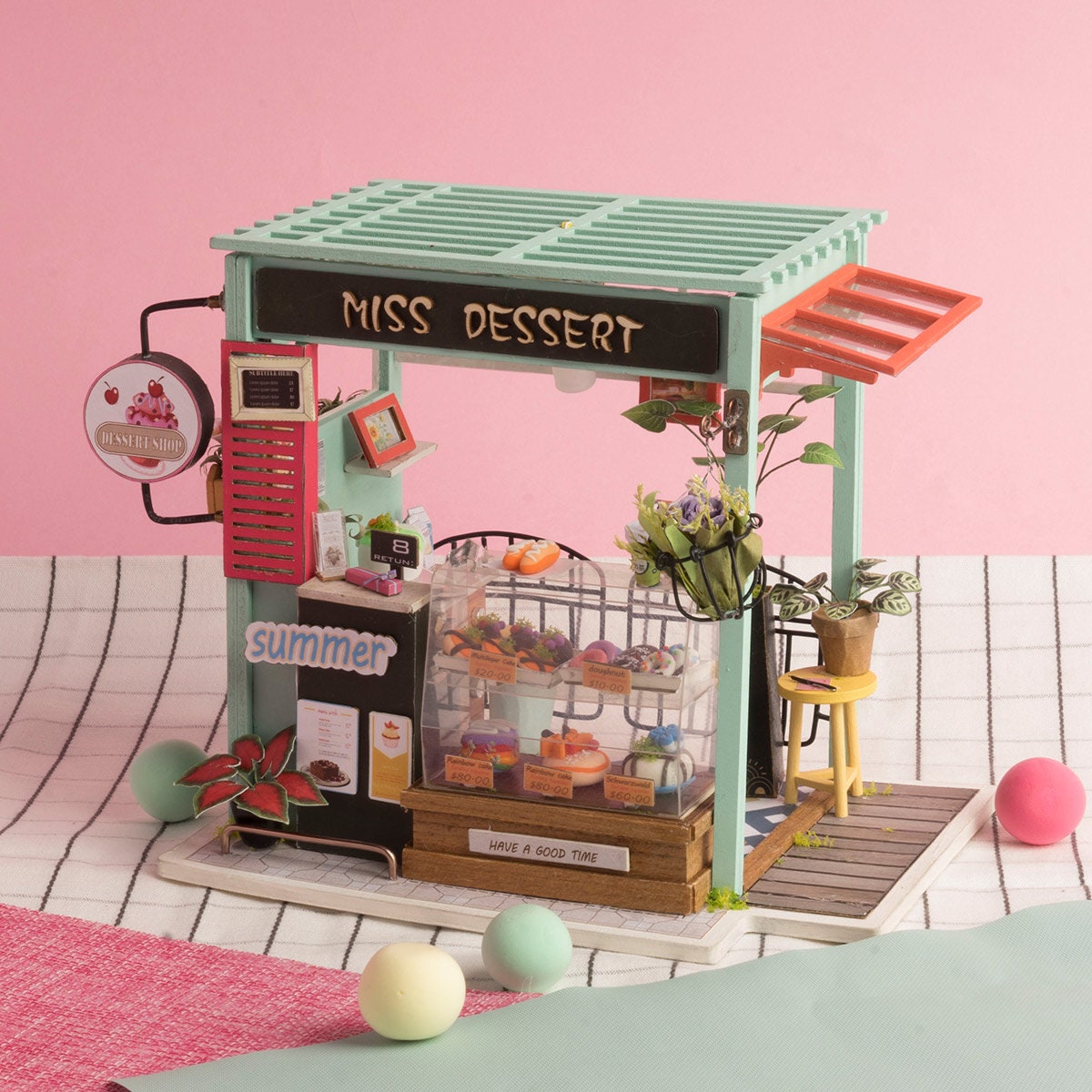 Robotime Rolife Ice Cream Station Miniature House UK Seller 