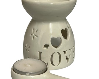 Quemador de aceite de cera derretida Love Heart, regalos de cumpleaños para mamá, difusor de aceite, decoración de la habitación del hogar, difusores de aceites esenciales