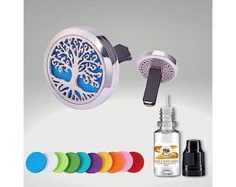 Difusor de aire de coche millonario para mujer - Ambientador de aire de coche Medallón de aromaterapia Difusor de aceite de coche para coche, oficina u otros lugares