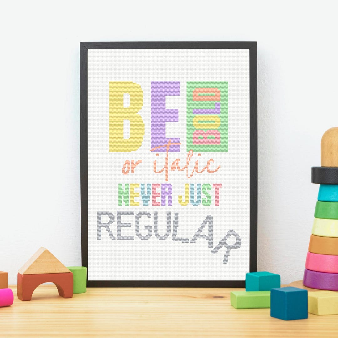 Be Bold Cross Stitch Pattern, Inspirational Embroidery, Motivational ...