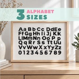Bold Cross Stitch Alphabet Pattern in Three Sizes (PDF Chart)