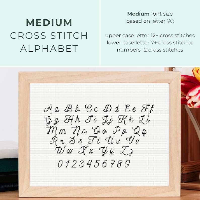 Script Numbers Needlepoint Christmas Alphabets Cross Stitch Pattern | Needlepoint Letters and ...