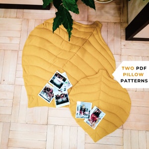 Floor pillow patterns sewing of TWO sizes for beginners instant download, A4 and Letter paper size pillow patterns