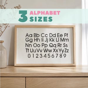 Cross Stitch Alphabet Pattern, Small Medium Large Fonts (PDF Chart)