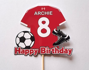 Liverpool Cake Topper 25/26 Style, Laminated football cake decoration