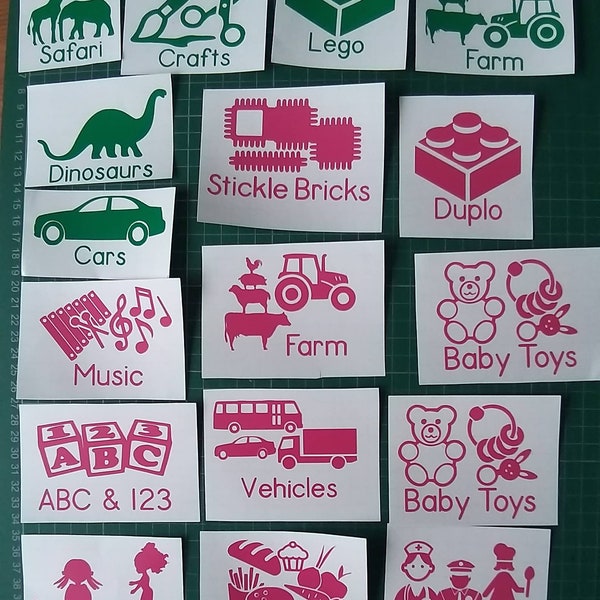 Toy Box Labels With Pictures Etsy UK