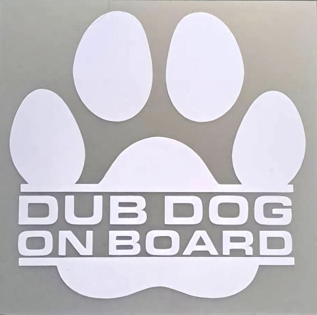 VW Dub. Dub Dog Decal. Van Sticker. VW Dog. Dub Dog on Board. Dub Dog ...