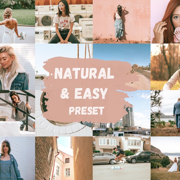 5 Mobile Lightroom Presets / NATURAL & EASY / Mobile and Desktop Presets / Neutral Presets / Airy / Easy to Use Presets