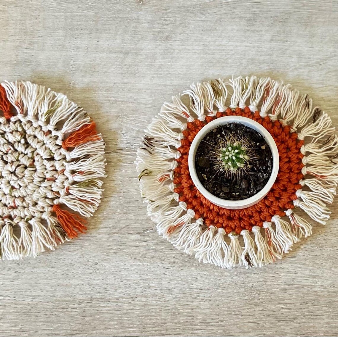 Boho Coasters set of 2 Etsy