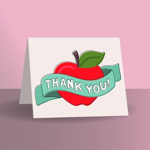 Teacher Thank You Cards Digital Download End of Year Card Teacher Appreciation