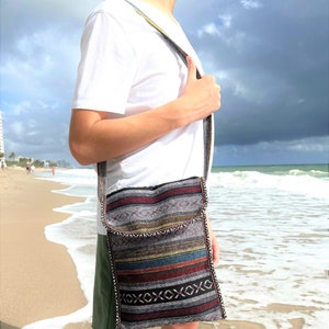 Unique shoulder bag  & Unisex Artisan  AF hippie style with Mayan inspired  Pre-Hispanic patterns. Can’t find it anywhere else!