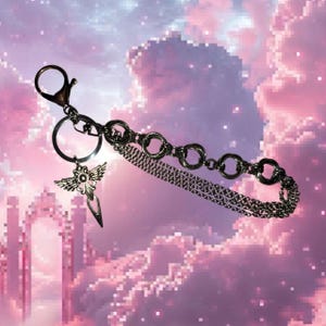 INFINITY Stainless Steel Customizable Phone Chain | Alt/Cyberpunk/Y2k/Grunge Bag Charm, Keychain, Accessory Clip | Tooth and Spell