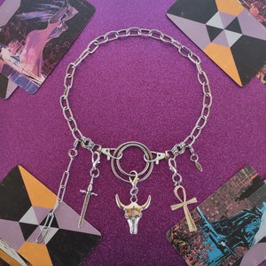 ALWAYS Alt Cyberpunk Necklace Chain + Charm Set | Tooth and Spell