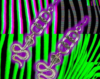 LIBERTINE Stainless Steel Alt Punk Snake Earrings | Tooth and Spell