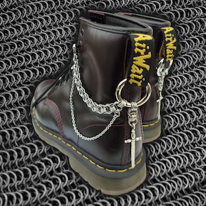 FAR AWAY Gothic Sword Chainmail Boot Charms, Bag Charm, Keychain | Tooth and Spell