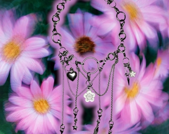DAISY MOSH Stainless Steel Fairygrunge Cybercore Charm Choker | Tooth and Spell