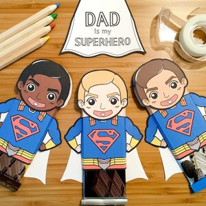 10 Hershey Wrapper für Schokolade, Vatertagsgeschenk, Superheld Papa