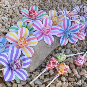 Stripe Flower Lollipop Holder, Valentine’s Day Classroom Gift (Style3_1) //DIGITAL DOWNLOAD//