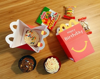 Mcdonalds Happy Meal Box (Medium), Valentine’s day Cupcake Box