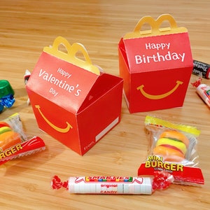Mcdonalds Happy Meal Box (Small), Valentine’s day Candy Box