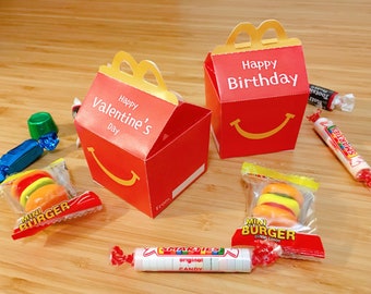 Mcdonalds Happy Meal Box (Small), Valentine’s day Candy Box