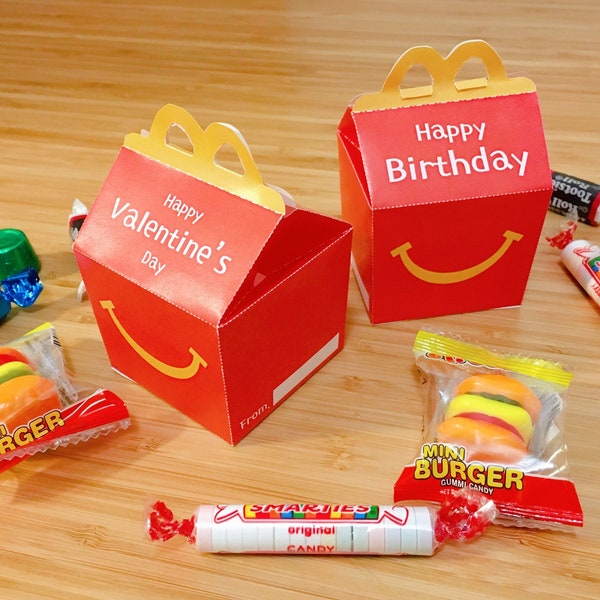 Happy Meal Box McDonald's (petite), boîte de bonbons pour la Saint-Valentin