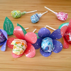 Valentine’s Day Flower Candy/Lollipop/Sucker Holder (Style1)