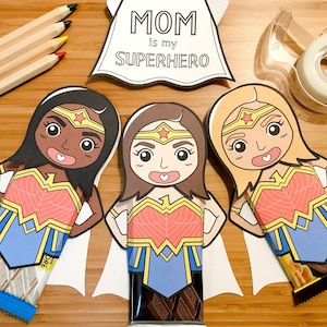 10 Hershey Chocolate Bar Wrapper, Mother’s Day Gift, Superhero Mom